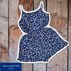 Abercrombie kids girls floral romper size 11/12